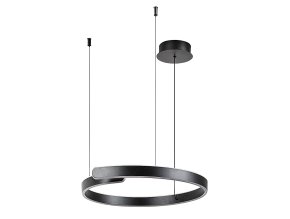 Čierne závesné LED svietidlo Silnora 570mm 35W CCT