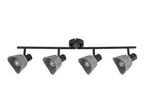 Sivé stropné svietidlo Farelia pre žiarovku 4x E14