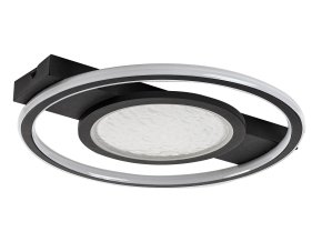 Čierne stropné LED svietidlo Aranis 430mm 50W