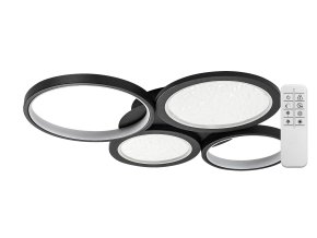 Čierne stropné LED svietidlo Aranis 590mm 40W CCT s DO