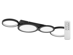 Čierne stropné LED svietidlo Aranis 840mm 40W CCT s DO