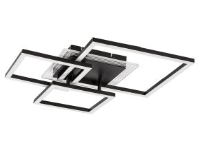 Čierne stropné LED svietidlo Ottavia 500x500mm 40W