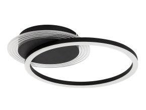 Čierne stropné LED svietidlo Kerstin 400mm 24W