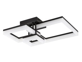 Čierne stropné LED svietidlo Amilia 470mm 22W CCT