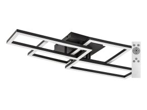 Čierne stropné LED svietidlo Drusus 700mm 40W CCT s DO