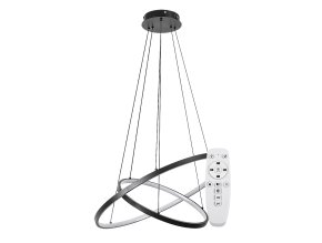 Čierne závesné LED svietidlo Beliza 600mm 75W CCT s DO