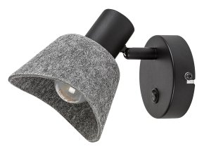 Sivé bodové svietidlo Farelia pre žiarovku E14