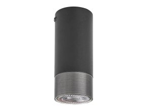 Čierne stropné svietidlo Zircon 120mm pre žiarovku GU10