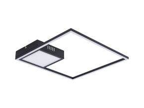 Čierne stropné LED svietidlo Sirius 400x400mm 30W