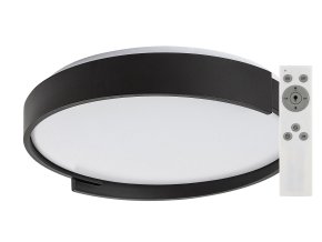 Čierne stropné LED svietidlo Laleh 400mm 24W CCT s DO