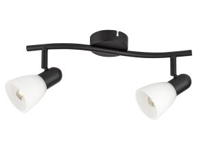 Čierne stropné svietidlo Soma pre žiarovky 2x E14