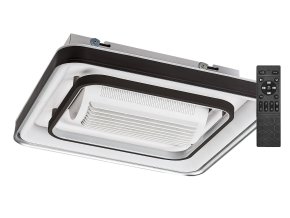 SMART WIFI Čierne stropné LED svietidlo s ventilátorom Aireon 480x480mm 50W CCT s DO