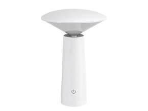 Biela LED záhradná nabíjacia lampa Polperro 3W