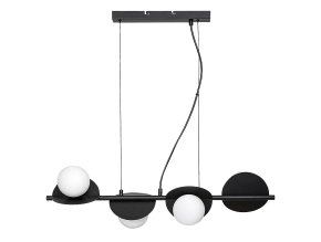 Čierny závesný luster Jules pre žiarovku 4x G9