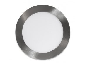 Strieborný vstavaný LED panel guľatý 165mm 12W