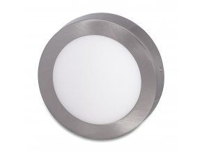 Strieborný prisadený LED panel guľatý 175mm 12W