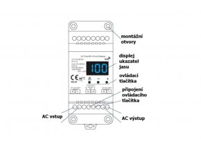 DimLED triakový stmievač pre LED svietidlá 230V na DIN lištu