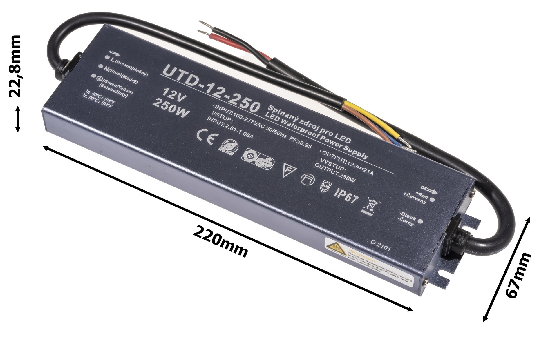 LED Solution LED zdroj (trafo) 12V 250W IP67 Premium 056304