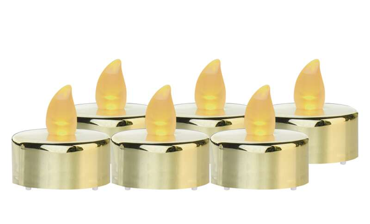 EMOS LED čajové sviečky zlaté 6ks DCCV13