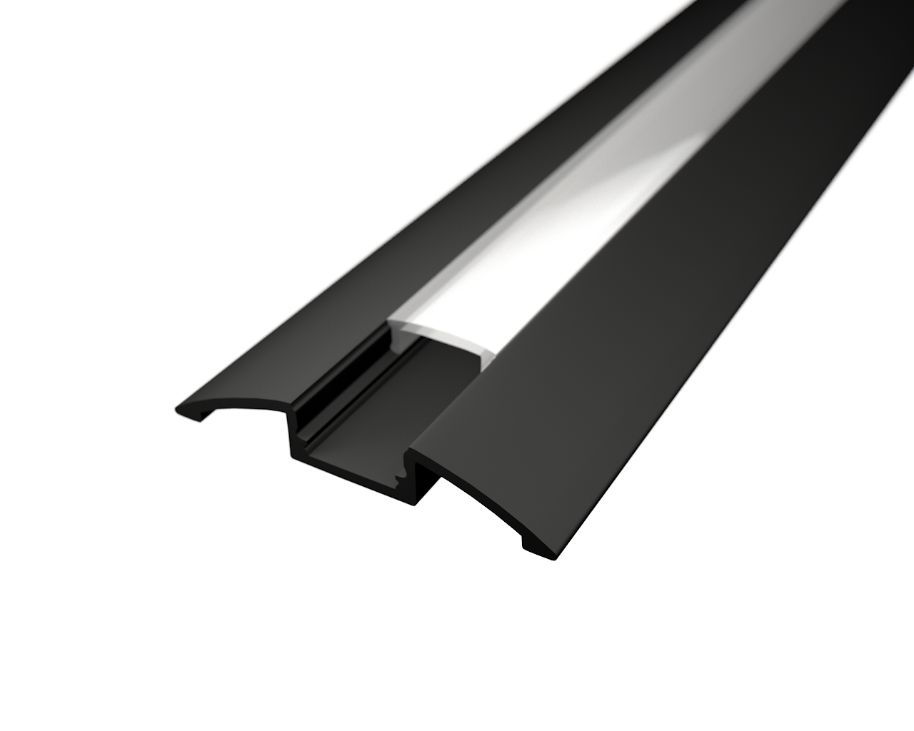 LED Solution Nástenný profil pre LED pásiky N4 čierny varianty: Profil bez difuzoru (krytu) 1m