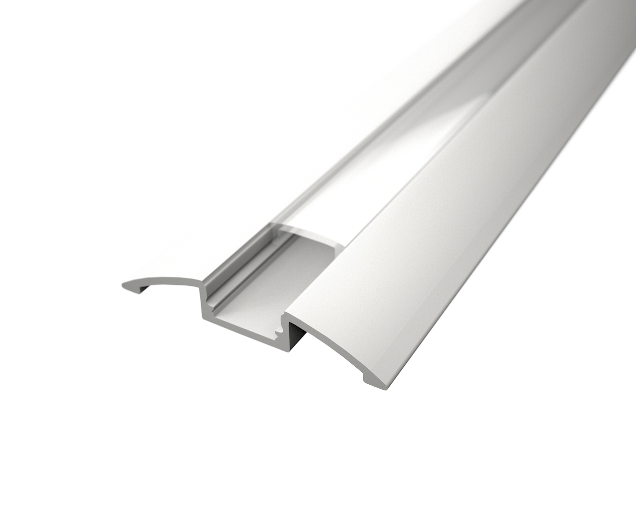 LED Solution Nástenný profil pre LED pásiky N4 biely varianty: Profil bez difuzoru (krytu) 1m