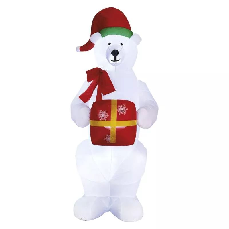EMOS LED ľadový medveď s vianočným darčekom nafukovacie 240cm DCFC15