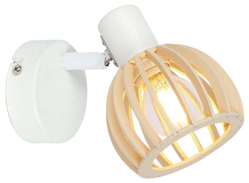 Biele stropné/nástenné svietidlo Attari pre žiarovku 1x E14 91-68019