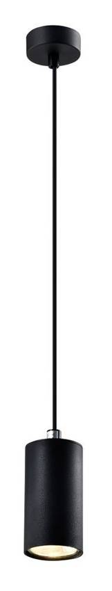 Candellux Čierny závesný luster Tubo 10cm pre žiarovku 1x GU10 31-78537