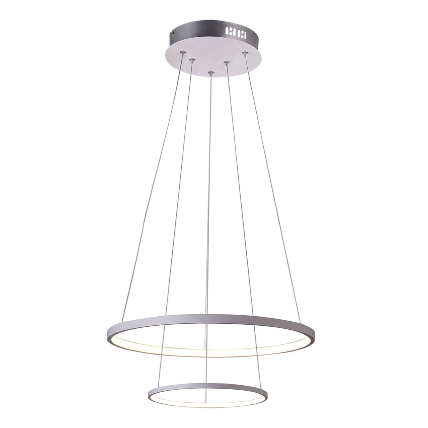 Candellux Biele LED závesné svietidlo Lune okrúhly 50cm 40W 32-64752