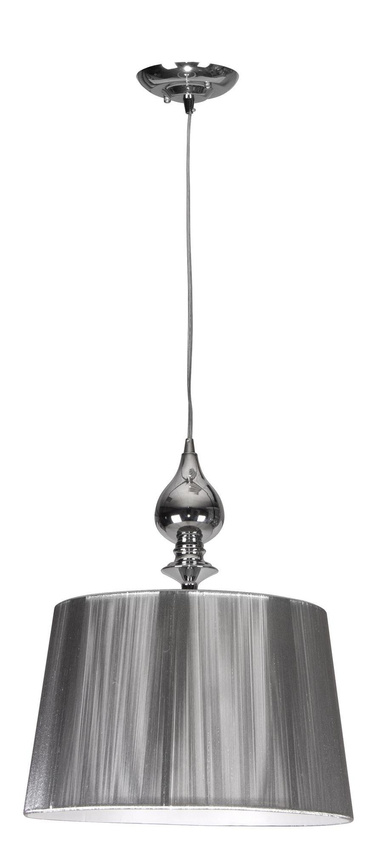 Candellux Strieborný závesný luster Gillenia pre žiarovku 1x E27 31-07155