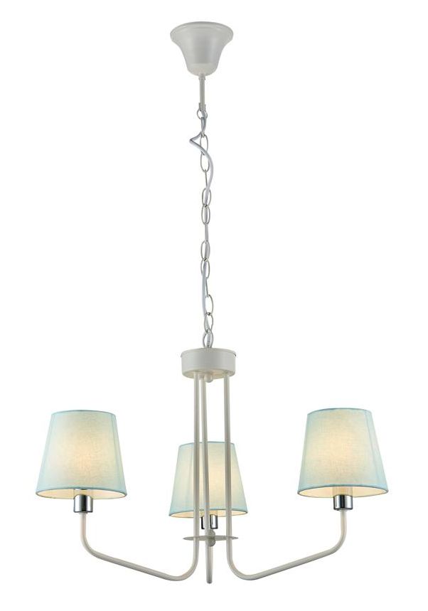 Candellux Modrý závesný luster York Ledea pre žiarovku 3x E14 50203096