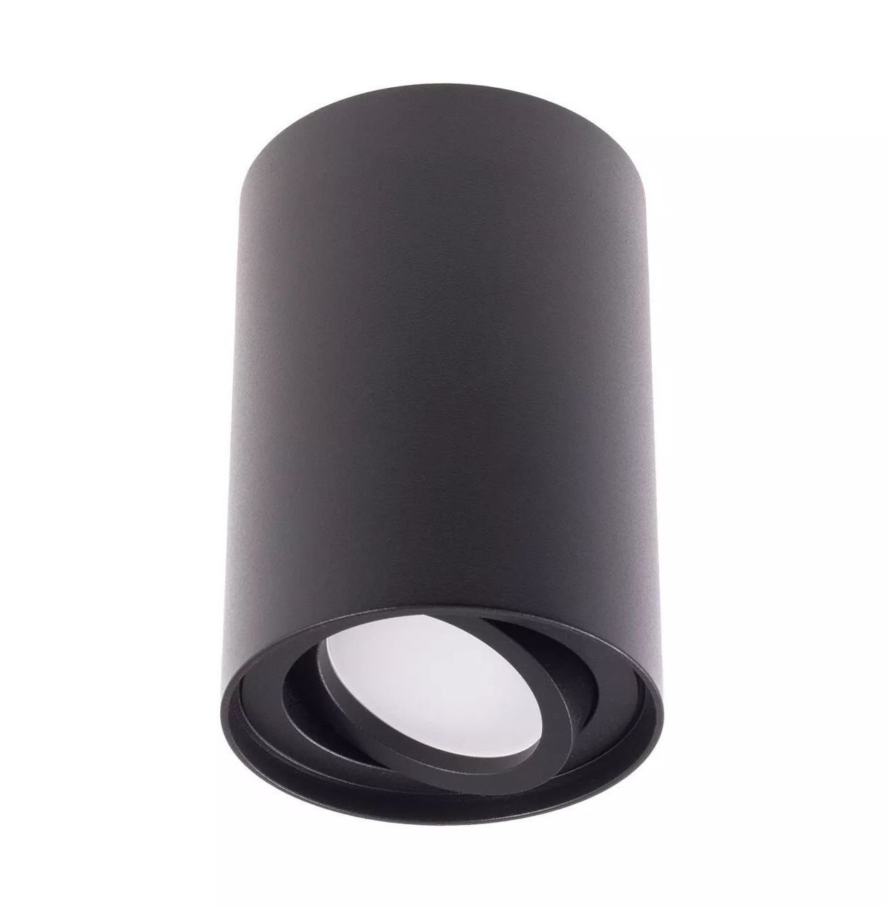 T-LED Čierne prisadené výklopné svietidlo guľaté GU10 105515