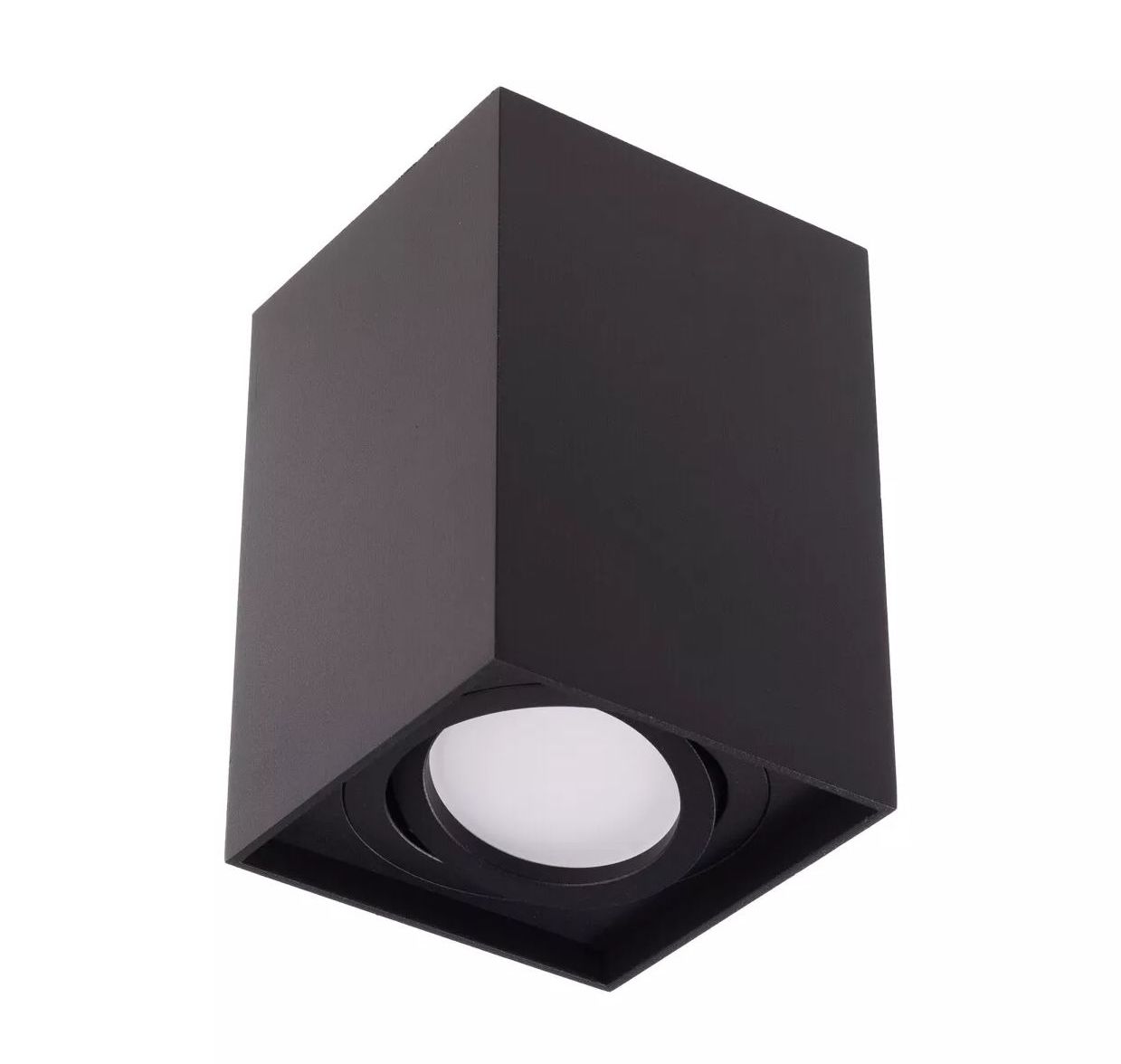 T-LED Čierne prisadené výklopné svietidlo hranaté GU10 105517