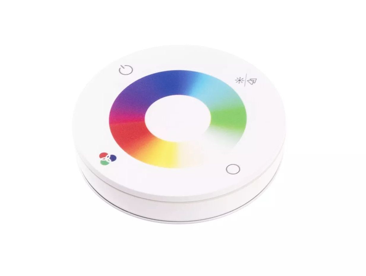 T-LED DimLED diaľkový ovládač guľatý RGB a RGBW biely 069142