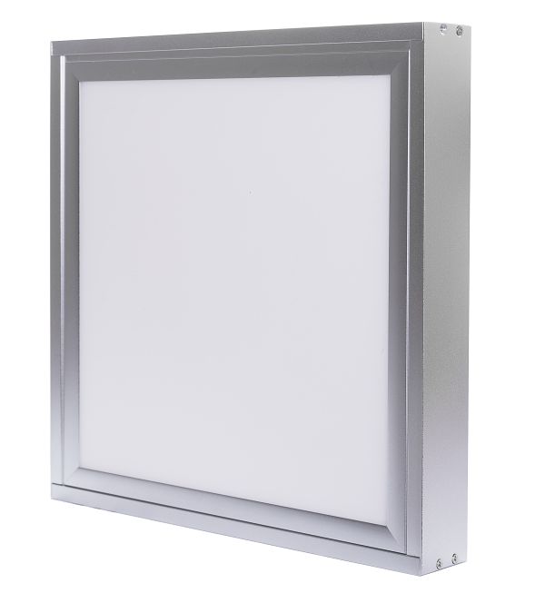 LED Solution Strieborný prisadený LED panel s rámčekom 300 x 300mm 18W Premium Studená biela 191070_191019