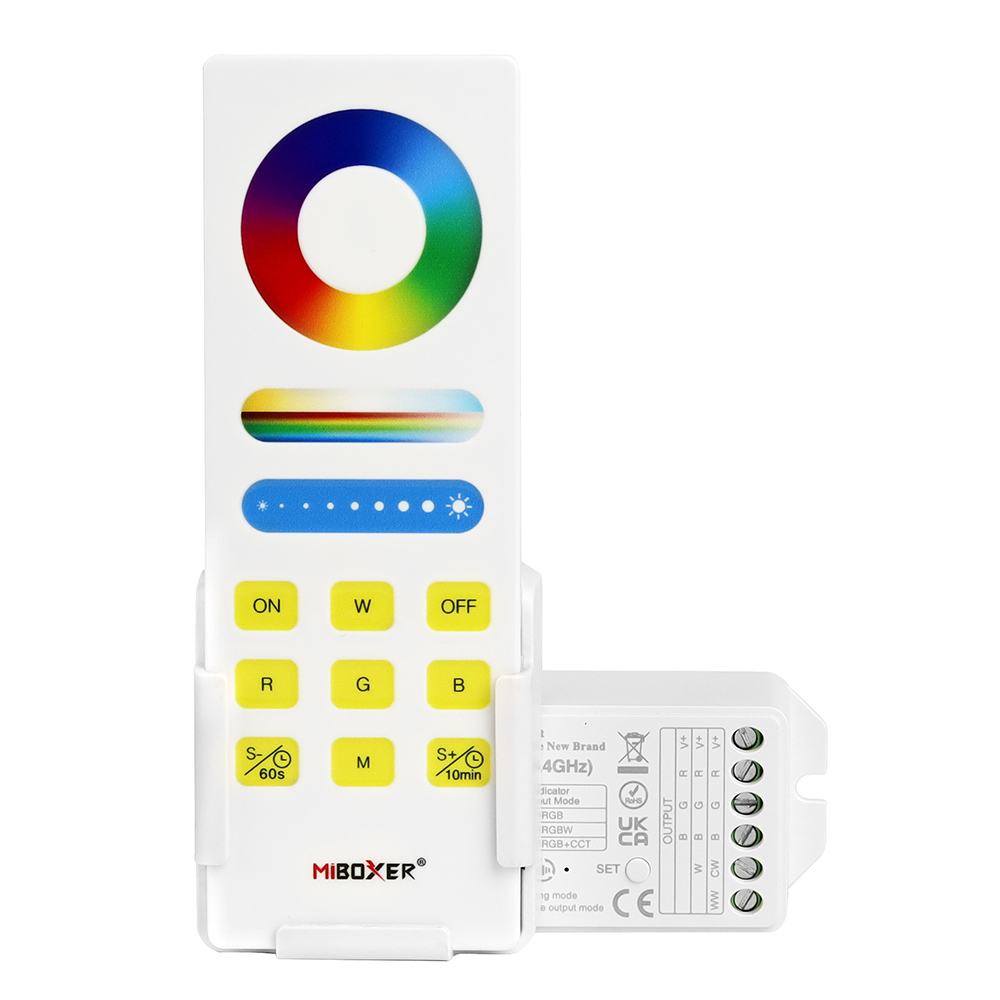 LED Solution Mi-Light RF Sada ovládača a prijímača 3v1 pre RGB, RGBW, RGB+CCT LED pásiky FUT043APLUS