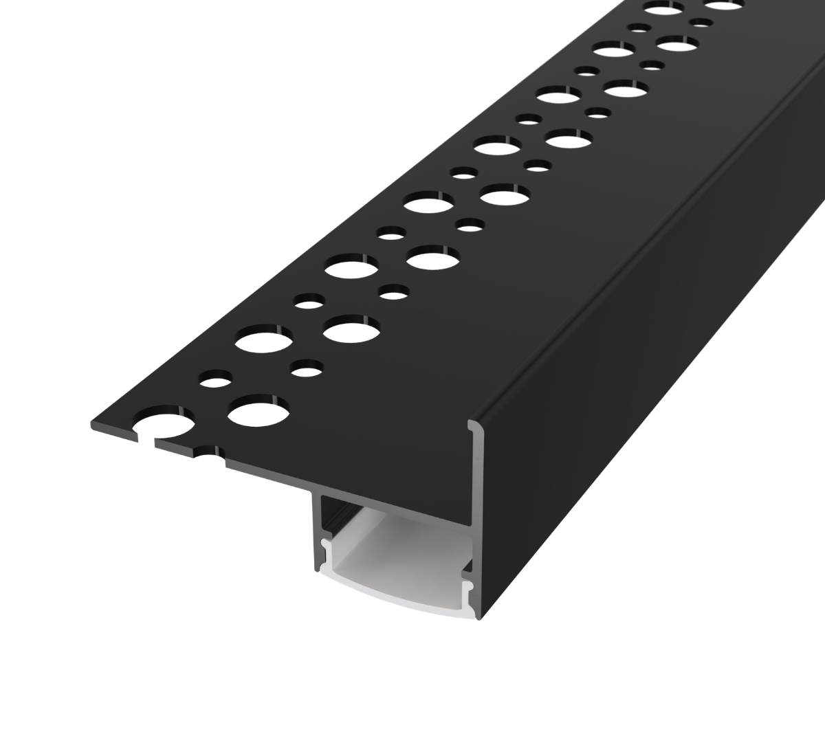LED Solution Schodiskový profil pre LED pásiky SCH2 čierny Vyberte variantu a dĺžku: Profil bez difúzora 2m LP407B