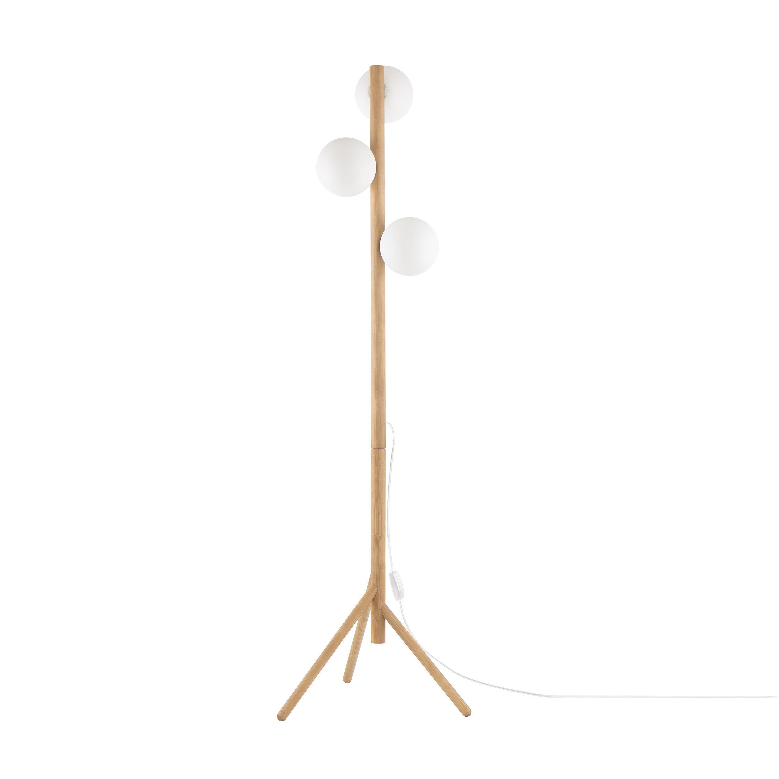 TK Lighting Stojacia lampa Estera Wood s dekorom dreva pre žiarovku 3x G9 TK5809