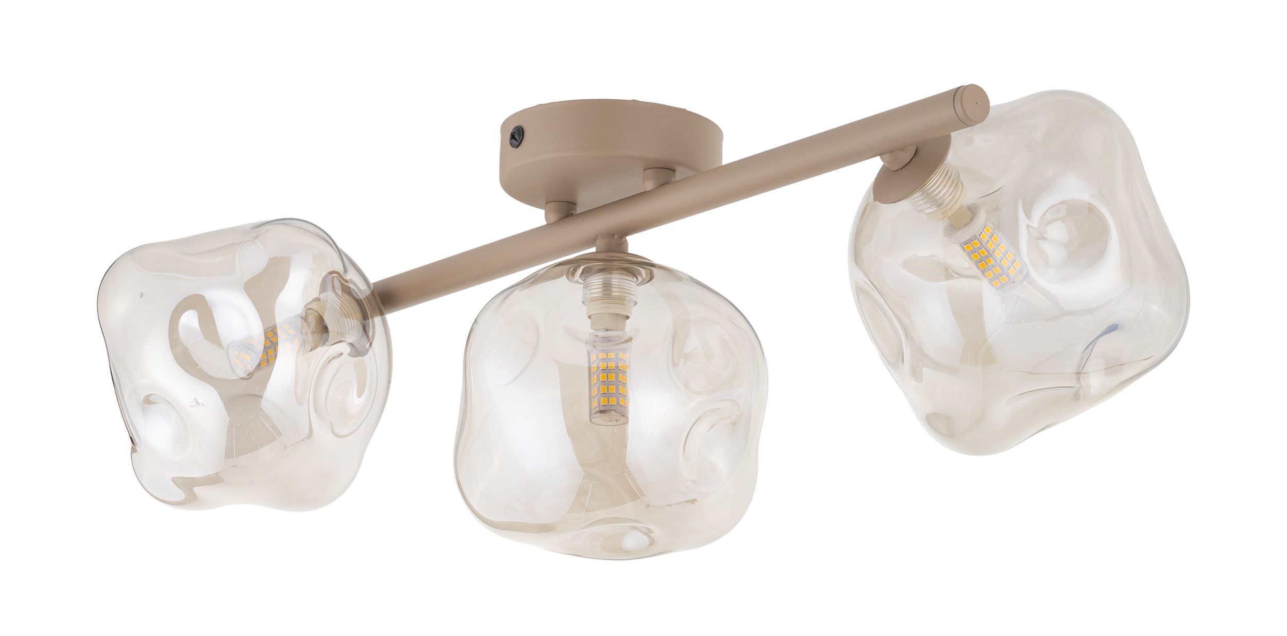 TK Lighting Béžové stropné svietidlo Lava pre žiarovku 3x G9 TK11105