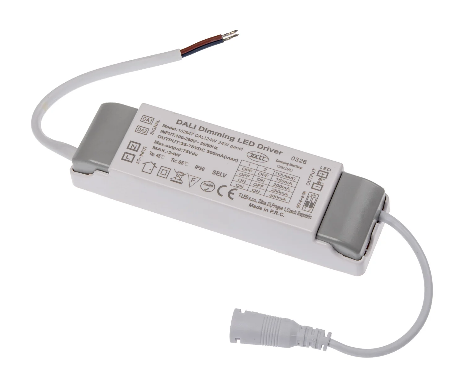 T-LED Stmievateľný zdroj pre 24W panel DALI 102947