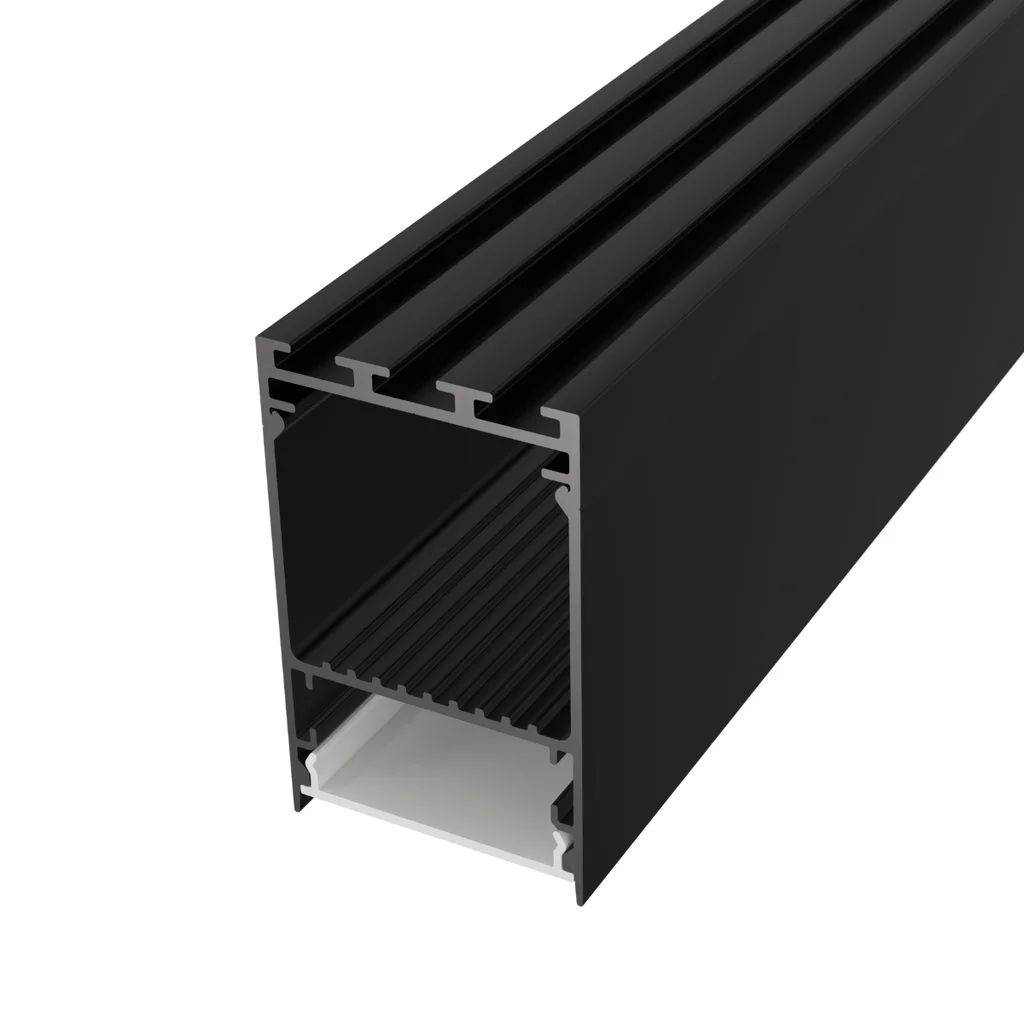LED Solution Závesný profil pre LED pásiky Z4 čierny Vyberte variantu a dĺžku: Profil + Nacvakávacie mliečný difúzor 2m LP413B_LP-SNAPFIT-D-MLK