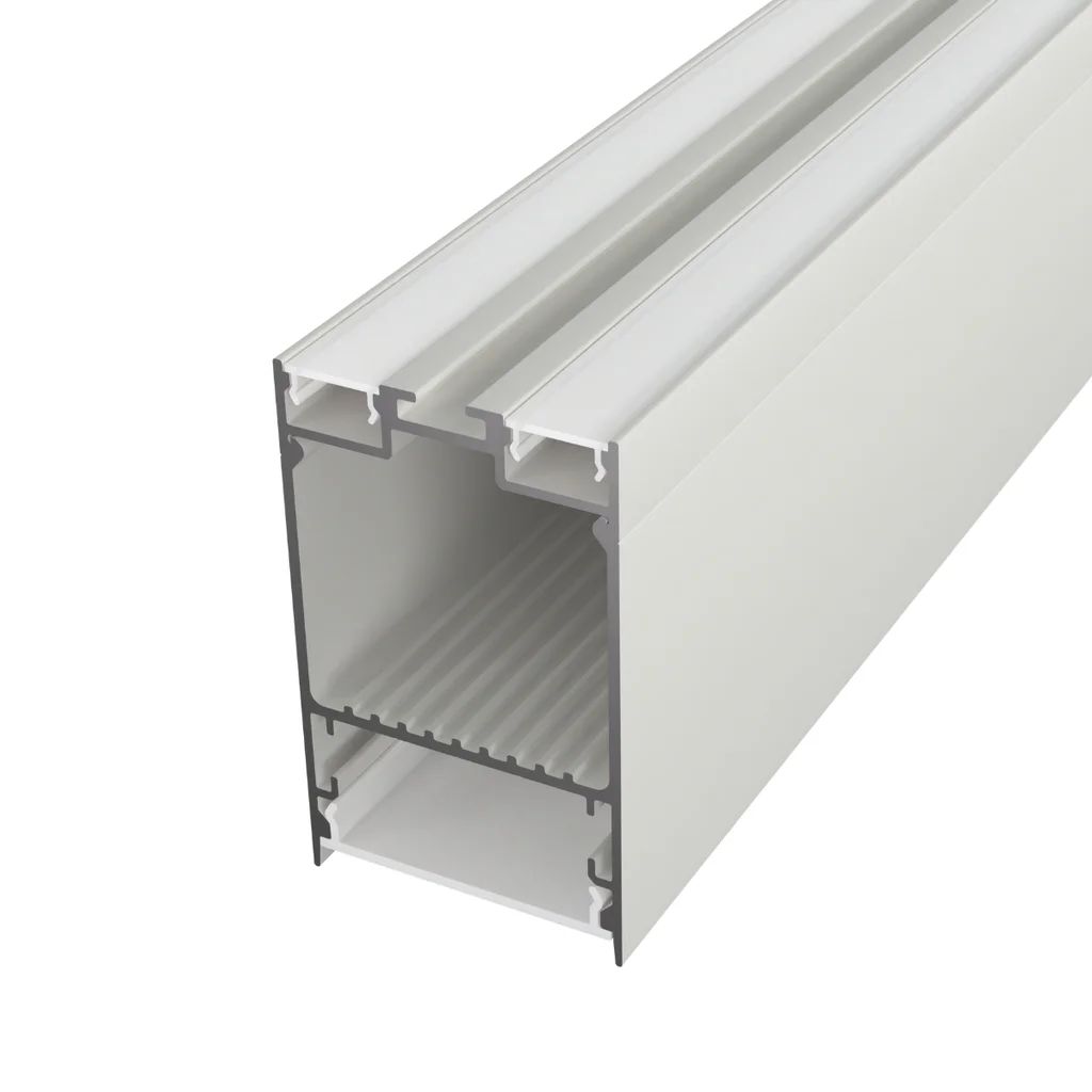 LED Solution Závesný profil pre LED pásiky Z5 biely Vyberte variantu a dĺžku: Profil + 3× nacvakávacie mliečne difúzory 2m LP412W_LP-SNAPFIT-D-MLK