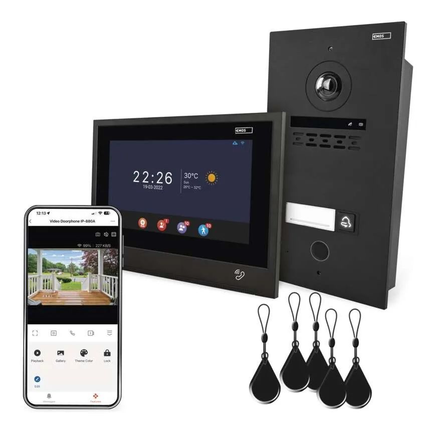 EMOS GoSmart Sada domového videotelefónu IP-880A s WiFi H4080