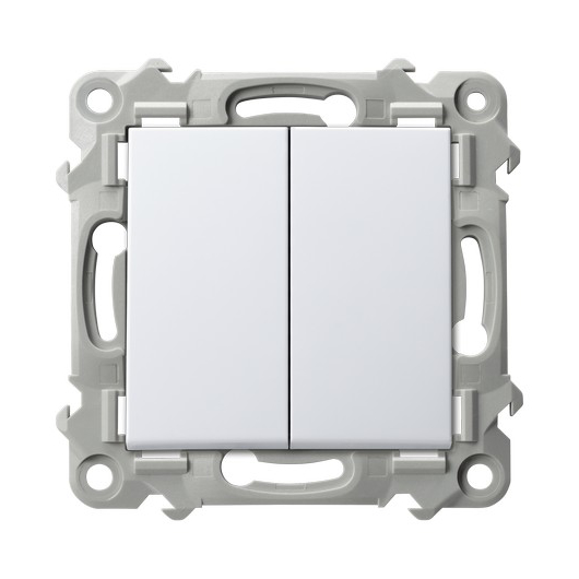 OSPEL Biely sériový vypínač č. 5 SZAFIR bez rámčeka LP-2Z/M/00