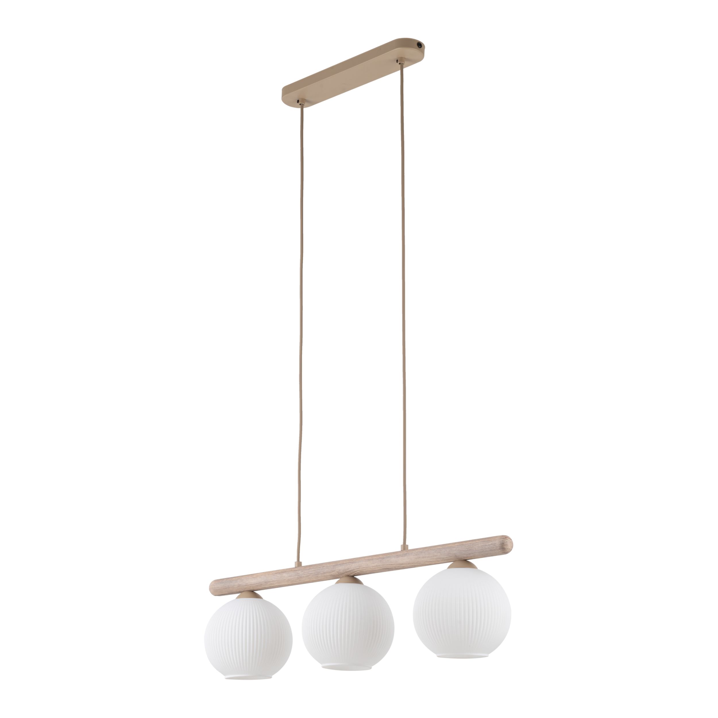 TK Lighting Závesný luster Virlo s dekorom dreva pre žiarovku 3x E14 TK11079
