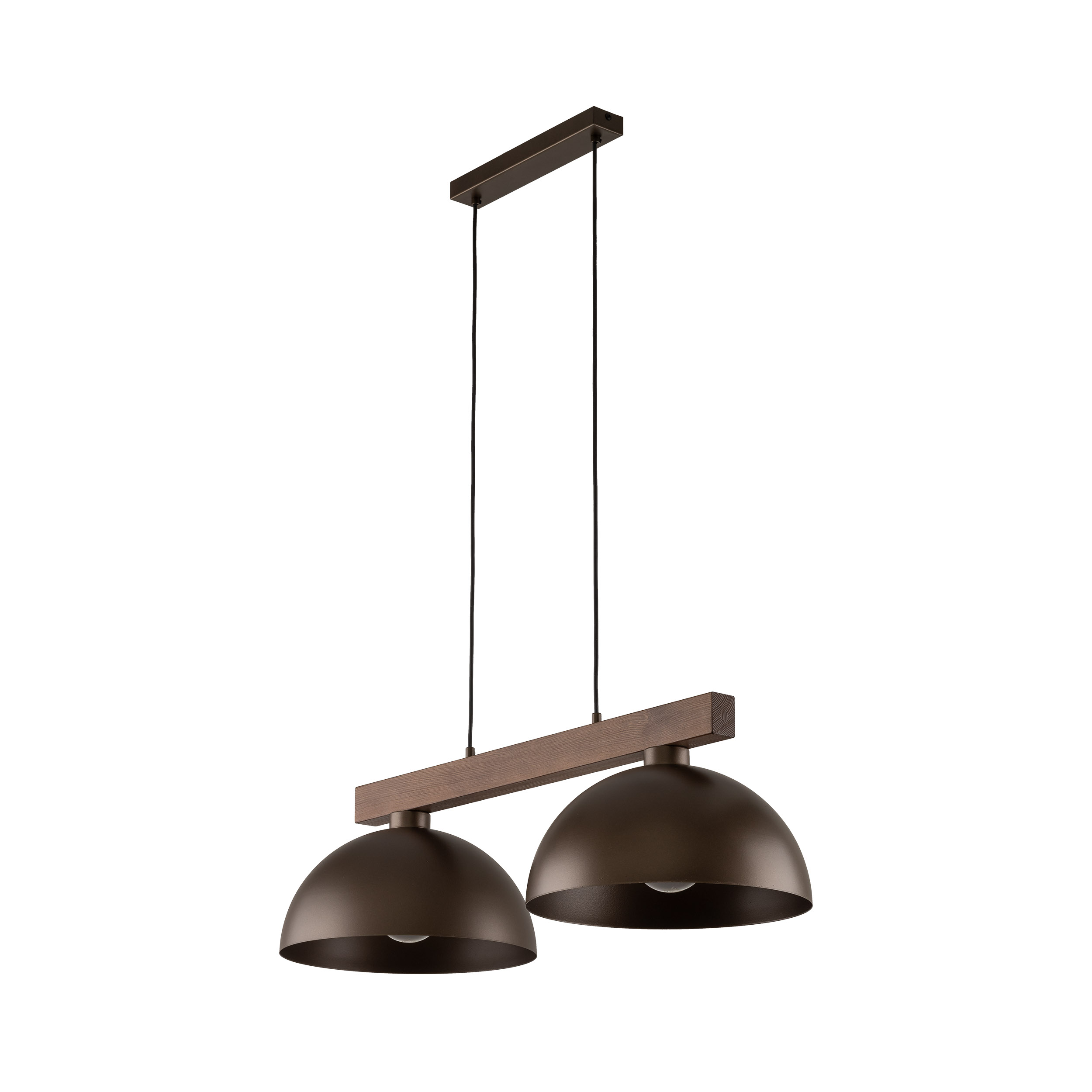 TK Lighting Hnedý závesný luster Oslo pre žiarovku 2x E27 TK4507
