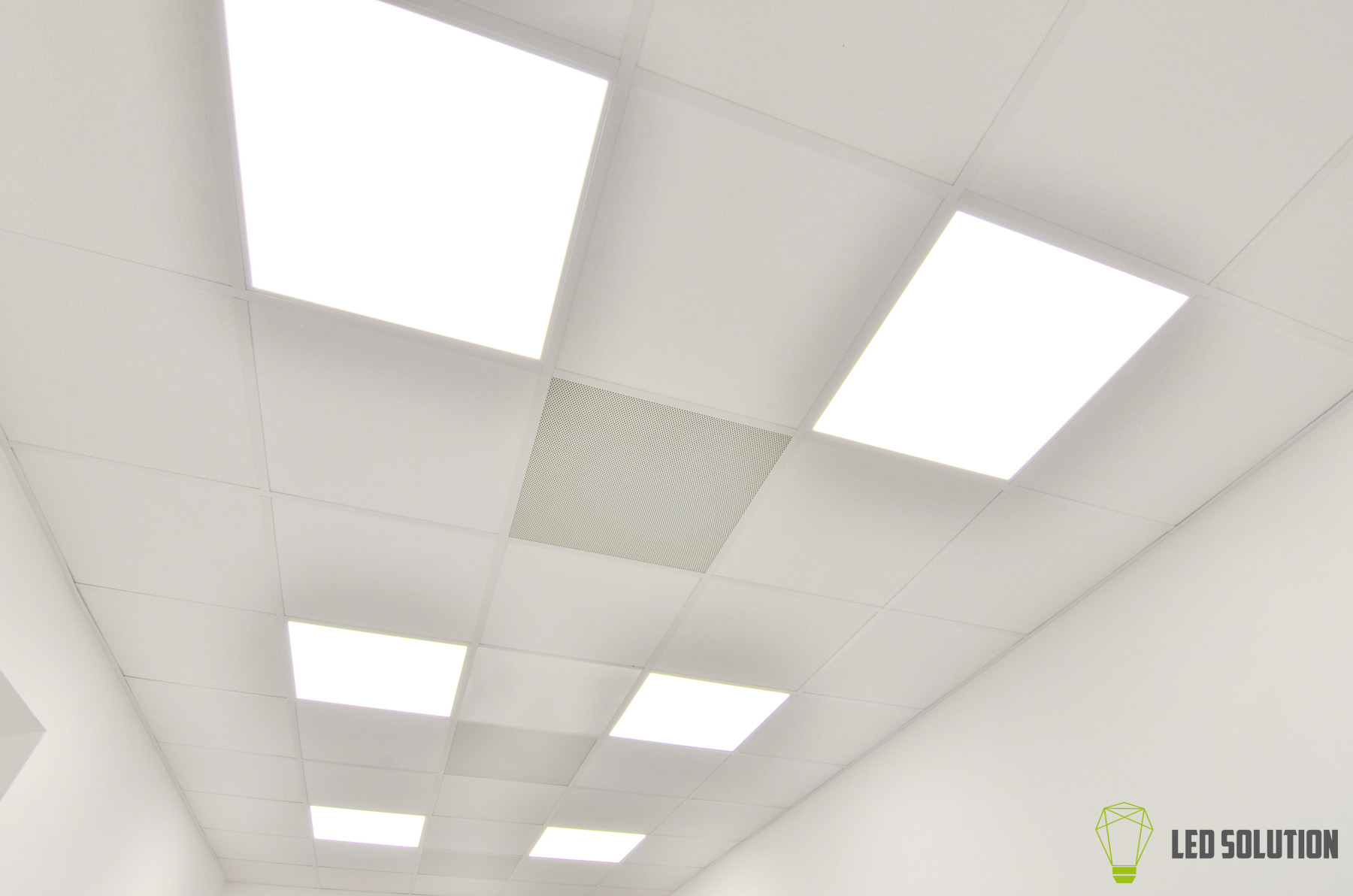 Ecolite Strieborný podhľadový LED panel 600 x 600mm 45W Farba svetla: Studená biela LED-GPL44-45/6000