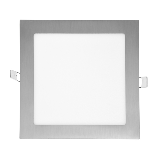 Ecolite Strieborný vstavaný LED panel hranatý 225 x 225mm 18W Farba svetla: Teplá biela LED-WSQ-18W/27/CHR