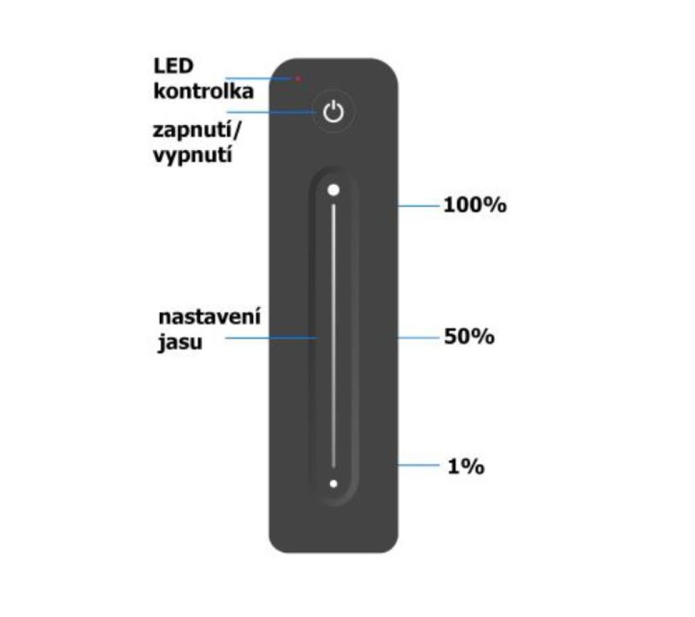 T-LED DimLED diaľkový ovládač LINEA čierny 1-kanálový 069135