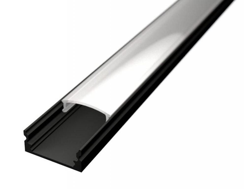 LED Solution Nástenný profil pre LED pásiky N3 čierny varianty: Profil bez difuzoru (krytu) 1m
